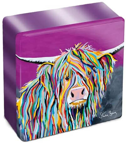 Dean's Steven Brown Angus McCoo Shortbread Rounds – 150g Decorative Tin | All Butter Scottish Shortbread | Collectible