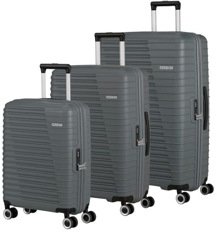 American Tourister Roadrush Trolley Set A Charcoal Grey grau 77cm