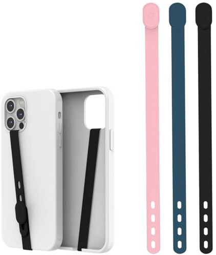 3er Pack Handy Fingerhalterungen aus elastischem Silikon, abnehmbare Handyhalterung mit Gummiband für sicheren Halt, kompatibel mit iphon und Android Smartphones