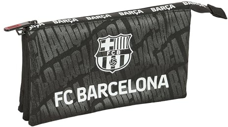 safta F. C. Barcelona Federmäppchen für Kinder, ideal für Kinder im Schulalter, bequem und vielseitig, Qualität und Widerstandsfähigkeit, 22 x 3 x 12 cm