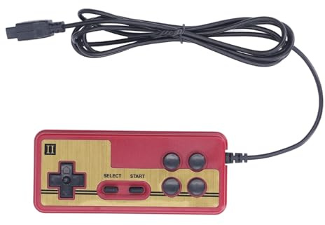 Vvikizy Controller di Gioco a 8 Bit, Joystick Vintage a 9 Pin Cablato con Funzione di Avvio Continuo, per Console per Videogiochi Classica e Accessori di Gioco Nostalgici