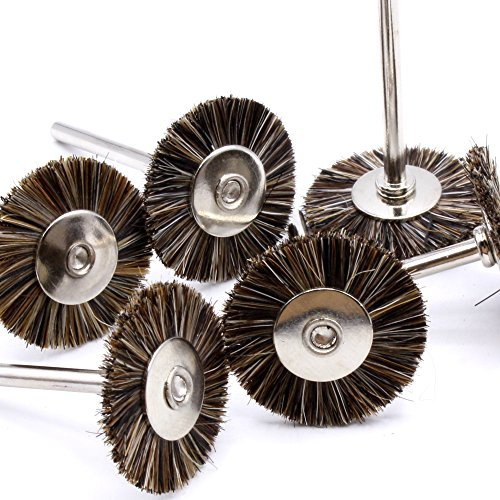6x Pferdehaar Polierscheiben Bürsten 25mm Rundbürste für Dremel Proxxon Multifunktionswerkzeug