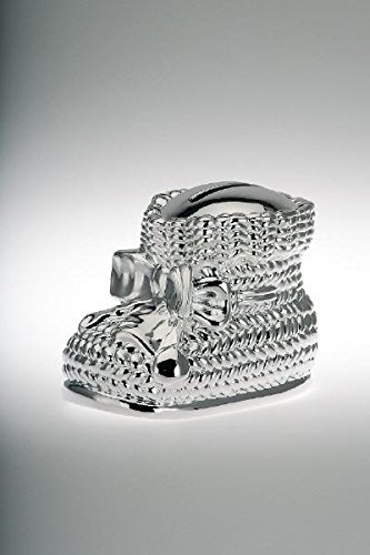 Kindergeschenke Spardose Schuh versilbert H 7,5cm
