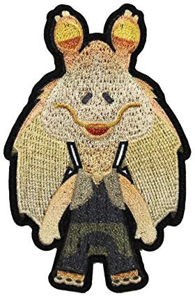 Aufnäher Star Wars The Phantom Menace Jar Binks Emoji Logo Aufbügler
