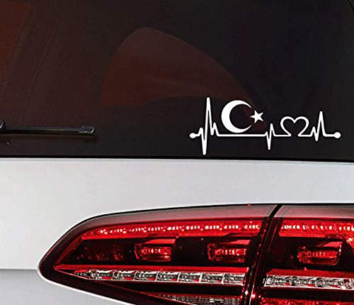 Türkei Sticker Türkei Flagge Auto Aufkleber Herzschlag Türkiye Flag Tattoo