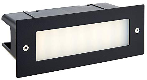 Saxby 78638 Seina Textured Black Stainless Steel IP44 Outdoor 3.5W Cool White LED Brick Guide Light