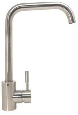 Rubinetto Miscelatore Cucina in Acciaio Inox Satinato con Canna Girevole | Design Moderno e Funzionale | Resistente e Facile da Pulire