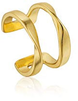 Ania Haie Damen-Einzelner Ohrschmuck Twist Ear Cuff 925er Silber One Size Gold 32014195