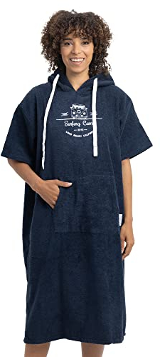 HOMELEVEL Badeponcho Unisex - Surf Poncho aus 100% Baumwolle - Handtuch für Erwachsene - Bademantel für Damen und Herren - Badetuch mit Kapuze