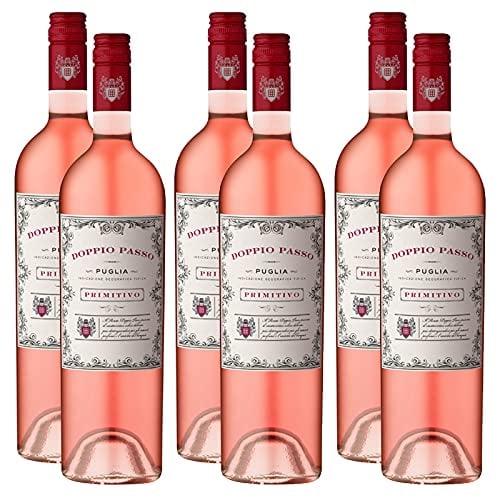 6 Flaschen Doppio Passo Primitivo Rosato Puglia Roséweinpaket (6x0,75 l)