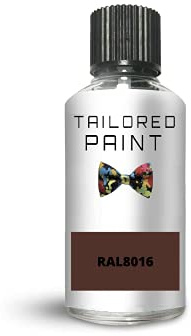 RAL8016 Mahogany Brown 2K Direct Gloss Touch Up Paint with Brush for Wood Metal Plastic PVC Interior and Exterior