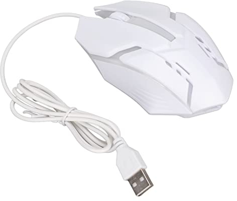 Annadue USB Wired Gaming Mouse Ergonomic Fast PC Computer Optical Mice High Precision Gaming Mice for Windows, PC, Mac, Laptop Gamer(White)