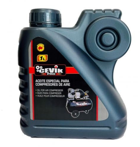 CEVIK PRO - Olio Compressore Aria e Utensili Pneumatici - 5 Litri - Base Minerale SAE30/40 - Compatibile con Compressore a Pistone - Olio Lubrificante - Manutenzione Ridotta - Funzionamento Efficiente