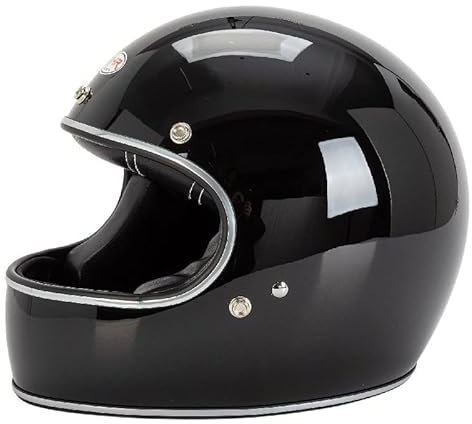 ZLYJ Unisex Erwachsener Retro Integral Motorradhelm Mit Visier, Leichtes Design, ECE-Zugelassener Touring-Bobber C,Medium