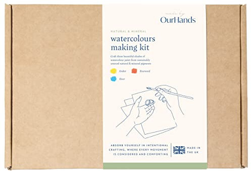 OurHands Kit de fabrication d'aquarelles – Faites vos propres peintures aquarelles à partir de pigments naturels et minéraux
