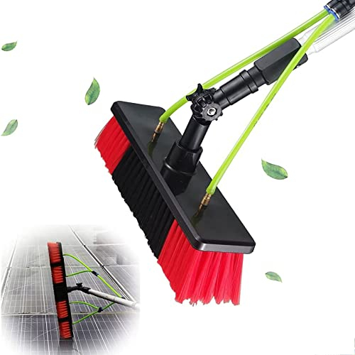 FYDK 5-9m Wasserführende Teleskopstange, Glasdach Reinigungsset, Pv Anlage Reinigungsgerät,solar-photovoltaik-Panel-reinigungsbürste,ausziehbarer Reiniger Wintergartendach(Size:9M)