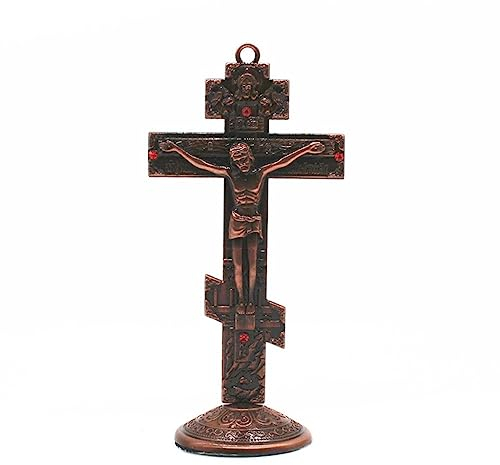EVANEM Orthodoxes Kreuz Jesus 13,5 X 7 cm, for Heimdekoration, Katholischer Christus, Religiöse Christliche Kirche, Gebetsutensilien (Color : 2)