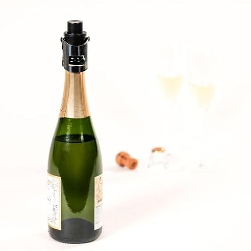 Jokari Bouchon de pompe à champagne pour bouteille de vin stoppe la perte de gazéification après que le bouchon en liège éclate. Ce bouchon crée un joint sous vide pour économiser vos bulles de