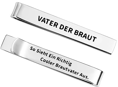 Geschenke für den Vater der Braut: Krawattenklammer, Hochzeit-Krawattenklammer-Set, Edelstahl-Krawattenstange, Hochzeit, Party, Tag, Geschenk für Vater und Mann