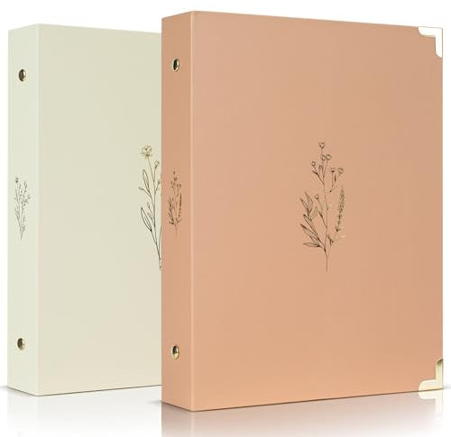 Aesthetic 6 Ring A5 Binder Set of 2 - The Perfect 1 Inch Planner Binder for Journaling or Collections - Refillable Notebook Binder with Pocket