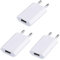 3 Piezas Cargador USB 5V/1A Enchufe de Carga Adaptador Pared para Auriculares/Teléfonos móviles/Relojes Inteligentes/Juguetes/lectores electrónicos