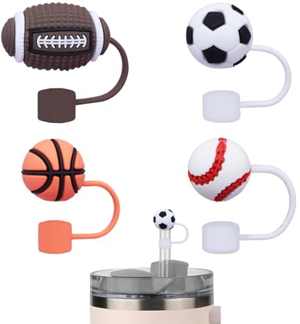 4 tapas de popote para taza Stanley, pajitas de silicona suave, popotes portátiles a prueba de polvo, popotes universales, puntas reutilizables de 10 mm