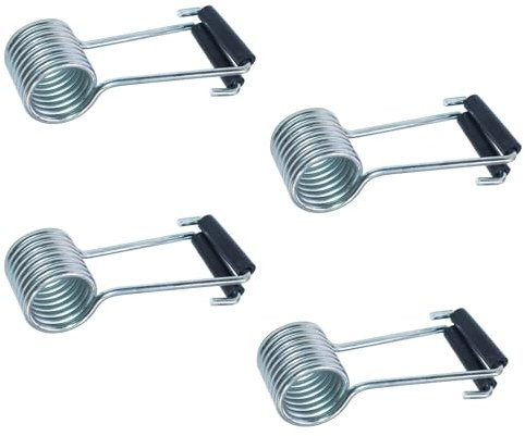 VKQ 4 Pack Spring Hinge Door Closer, Metallic with Rubber Coating, Steel, Silvery, Fit for Most Door Butt Hinge Pins