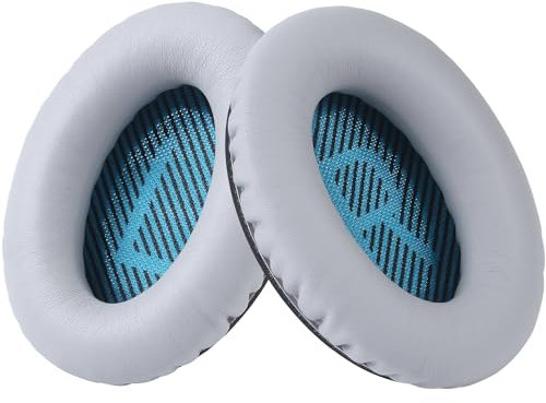 QC35 QC35ii Almohadillas de cuero de proteína suave, almohadillas de repuesto VIIMAKE para auriculares Bose QuietComfort QC35 QC35II, espuma de alta densidad, duraderas (QC35/QC35II gris claro)