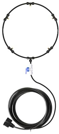 kesurpae Outdoor Cooling System With Misting Fan Hot Summer Days Fan Misting Kit Misting Fan Kit Have Long Service Life Not Rust, Plastic coil