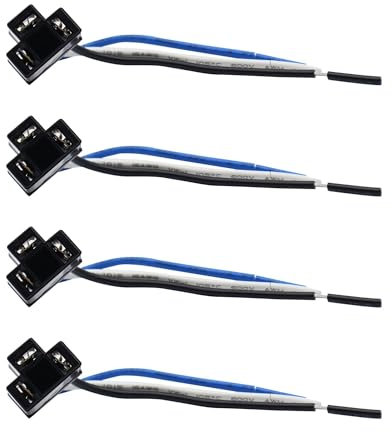 HISports 4 Stück H4 Lampen Stecker, 3 Pin Scheinwerferadapter Fassung Sockel Lampenfassung Lampensockel Lampenstecker Kompatibel mit Scheinwerfer oder Nebelscheinwerfer