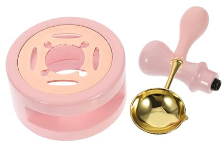 NUOBESTY Wachssiegelwärmer Und Löffelset Im Retro-Stil Wiederverwendbarer Schmelzofen Für Die Heimdekoration