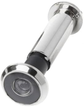 DCNIYT Türspion mit Sichtschutz, 200 °, verstellbar, für die Haustür, Türspion mit Sichtschutz, Silber, 2 Stück