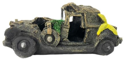 ＡＷＨＡＯ Aquarium Dekoration Aus Kunstharz, Automatische Wrack Garnelenhöhle Zum Ausruhen Und Spielen, Auto