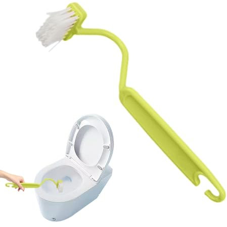 Brosse WC – Brosse de toilette pour salle de bain | Nettoyant WC | Brosse WC à poils doux, brosse WC coudée en forme de S pour salle de bain, cuisine, nettoyage du sol et nettoyage de salle de bain