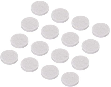 QUARKZMAN 24 Stück Filz Selbstklebend 25 mm Rund Kleine Filzgleiter für Stühle Anti Rutsch Pads Möbelgleiter Stuhlbeinschoner Verhindern Kratzer für Möbel Hartboden Beige