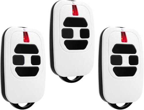 Lot de 3 Telecommande Portail 433,92MHz Compatible avec DEA GTI2/4, GT2/4, Mio TR2/4, Mio TR2N/4N Télécommande pour Porte de Garage - Blanc