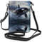 WZYWHJ Orca Killer Whale Prints Leder-Crossbody-Tasche mit Klappe, vielseitiges Geschenk für Frauen, Wandern, Camping, Einkaufen und Reisen, Schwarz, Einheitsgröße