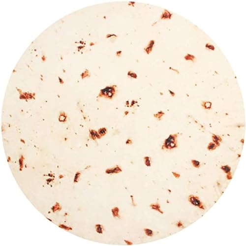 BEIIELA Tortilla-Decke, Lebensmittelkreationen, Decke, lustig, doppelseitig, Taco-Muster, weicher Flanell-Überwurf, Decke, Warp, für Erwachsene und Kinder, Durchmesser 152,4 cm