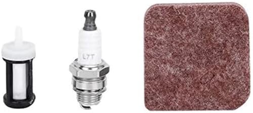 DEMULAX Hedge Trimmer Fuel Filter, Spark Plug + Fuel Filter + Air Filter, for, FC55 FS38 FS45 FS46 FS55 HS45 KM55 HL45 String Trimmer Brush Cutter, for, 4140 124 2800 Tune-Up Kit Replacement Carbure