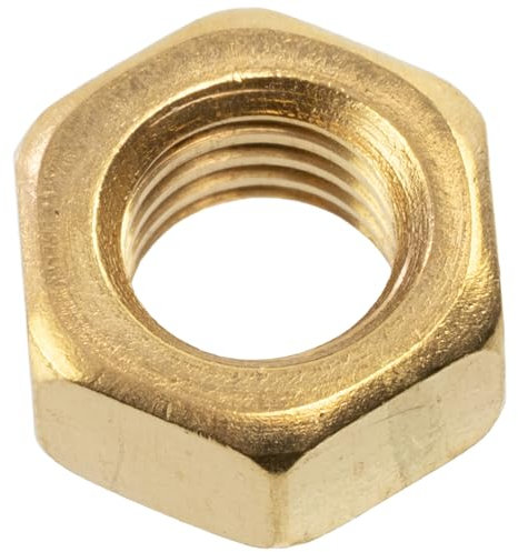 AERZETIX - Lot de 10 Écrous hexagonaux M7 à 6 pans filetage métrique - en laiton - couleur doré - assemblages mécaniques électroniques projets de bricolage