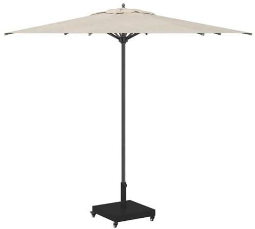 vidaXL Outdoor Umbrella Base Black 45 x 45 x 31.5 cm Steel, Concrete, Contemporary Garden and Terrace Umbrella Base, Outdoor Parasol Support for Stability, Patio Shade Holder, Modern Weight