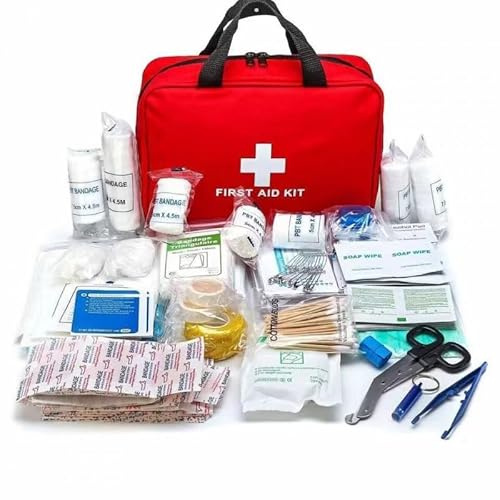 Erste Hilfe Set Erste Hilfe Set Outdoor First Aid Kit Reiseapotheke Tasche | Erste Hilfe Koffer für Büro, Haushalt & Gastronomie - Betrieb Verbandskasten gefüllt, Sanitätskasten