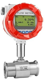 Flow Meter, Liquid Water Flow Meter Digital Milk Flowmeter Clamp On Indicator 2 Inch 1”(DN25)