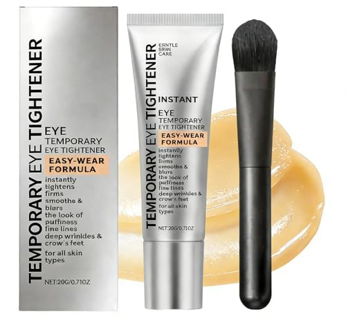 Solvene v Lift Augencreme,Anti-Falten Augencreme,Instant Eye Tightener mit Bürste,Feuchtigkeitsspendend Reduziert,Spendet Feuchtigkeit,Strafft die Haut um die Augen und Lässt Haut um Augen Strahlen