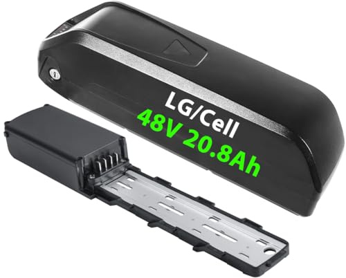 Ebike Akku 48V 20.8Ah for V8 und andere Elektrofahrräder - Litio Batterien for 250W 500W 750W 1000W 1500W E-Bike Umrüstsatz Bafangg Kit(LG/Cell)