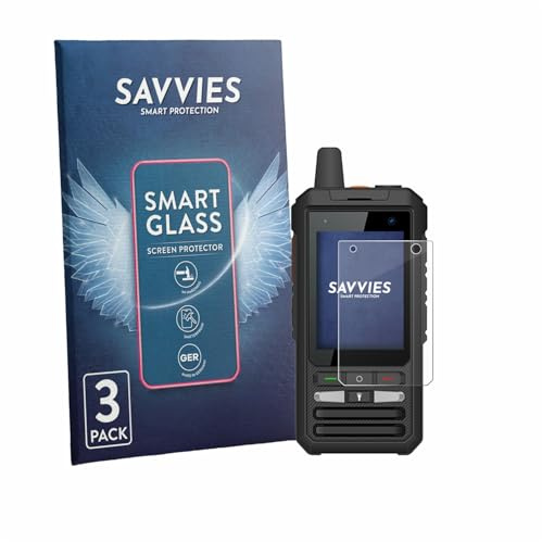 Savvies 3 Stück Panzer Schutz Glas für Uniwa F80S 9H Schutzfolie, Glas-Folie, HD Klar, Blasenfrei, Anti-Fingerabdruck, Stoßfest, Displayschutz