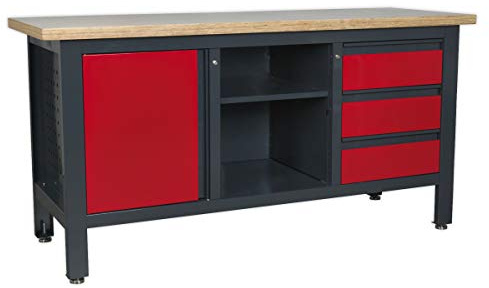 Sealey Ap1905B Workstation With 3 Drawers, 1 Cupboard & Open Storage