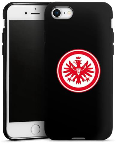 Silikon Hülle kompatibel mit Apple iPhone 8 Case schwarz Handyhülle Eintracht Frankfurt SGE Adler