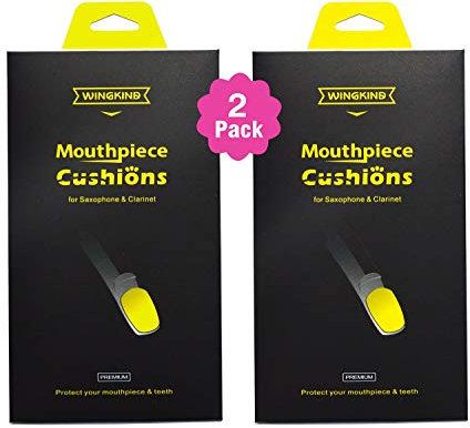 WINGKIND Mundstück-Pads, für Alt-/Tenorsaxophon und Klarinette, 0,8 mm, Schwarz, 16 Stück