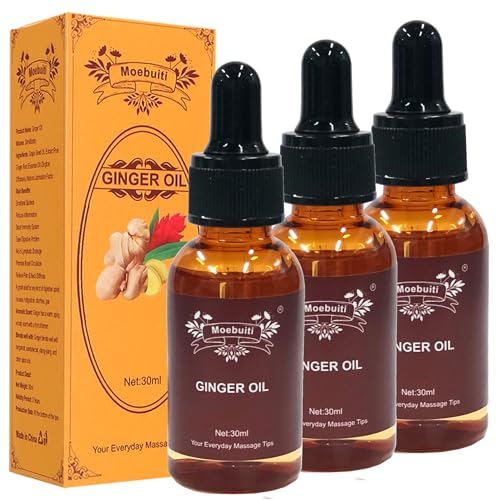 Massageöl, Lymphdrainage Ingweröl mit Ingwer ätherischem Öl und Traubenkernöl, Massageöl gegen Muskelkater, Massageöle für die Massage-Therapie